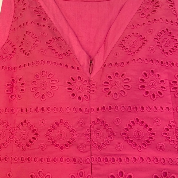Vineyard Vines Pink Eyelet Dress Size 4 - Picture 4 of 5